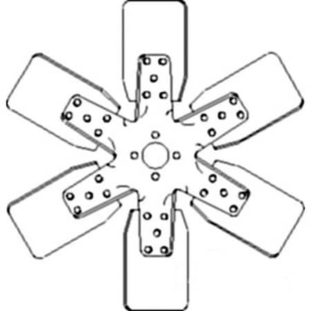 Aftermarket 6 Blade Fan Fits Massey Ferguson 25 3065 375 383 390 390T 393 398 399 3637938M1